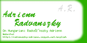 adrienn radvanszky business card